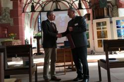 M. Vollmer + C. Kleinert bei der Gemeindeversammlung am 19. Februar