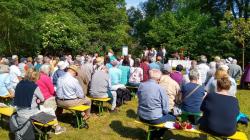 Himmelfahrtsgottesdienst an der Papierm&uuml;hle in Harreshausen am 30. Mai