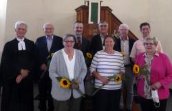 Verabschiedung des bisherigen und Einf&uuml;hrung des neuen Kirchenvorstands am 12. September in Harreshausen
