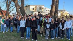 Konfirmanden auf dem Kreuzweg am 22. M&auml;rz